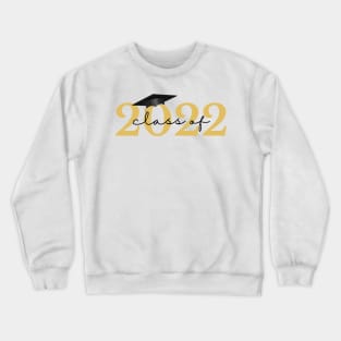 Class Of 2022. Simple Typography Gold and Black Graduation 2022 Design. Crewneck Sweatshirt